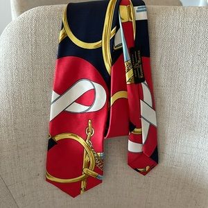 Hermes tie in nautical print